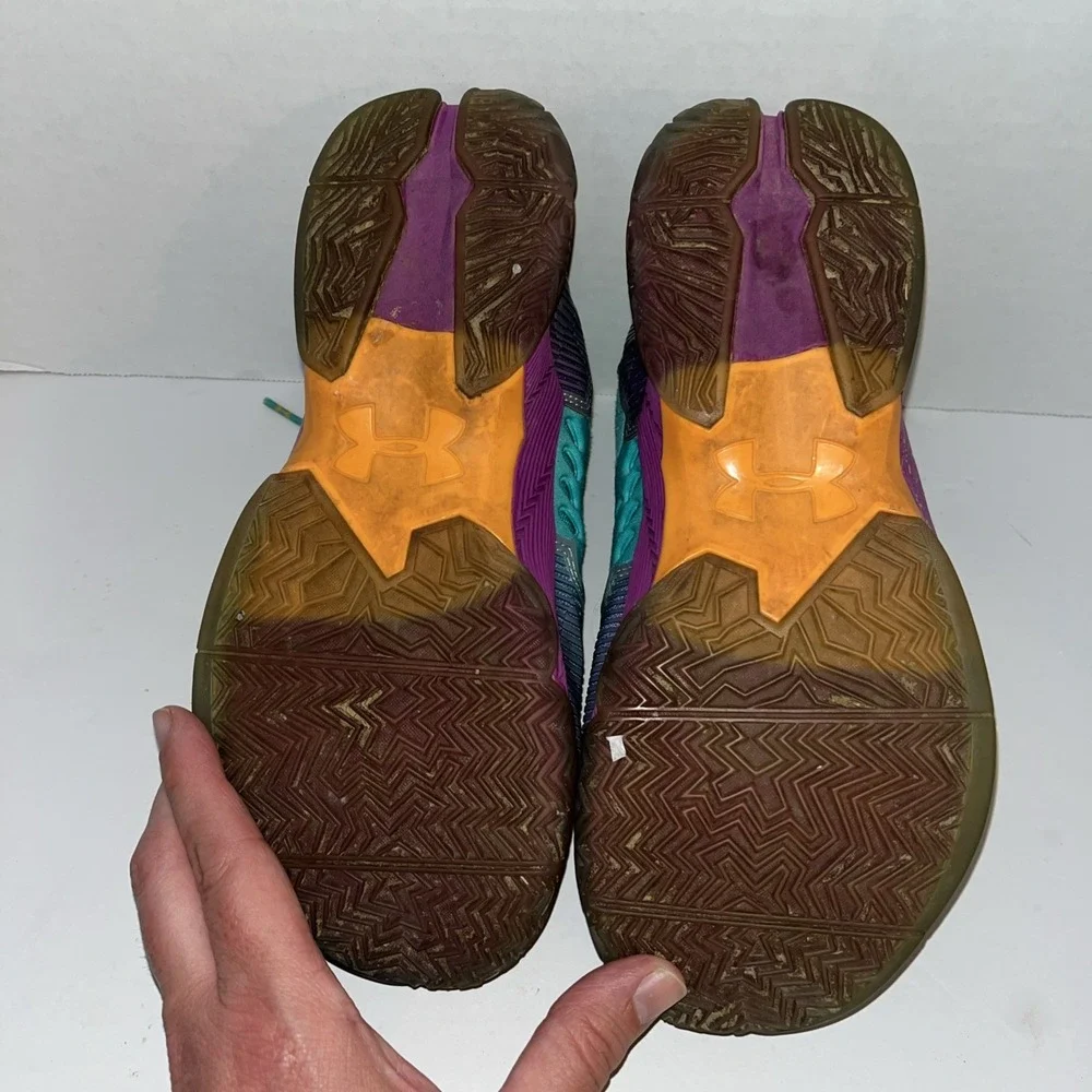 UNDER ARMOUR UA GS CURRY 4.5 MULTICOLOR WHAT THE BLUE PURPLE PINK 1274062-8946